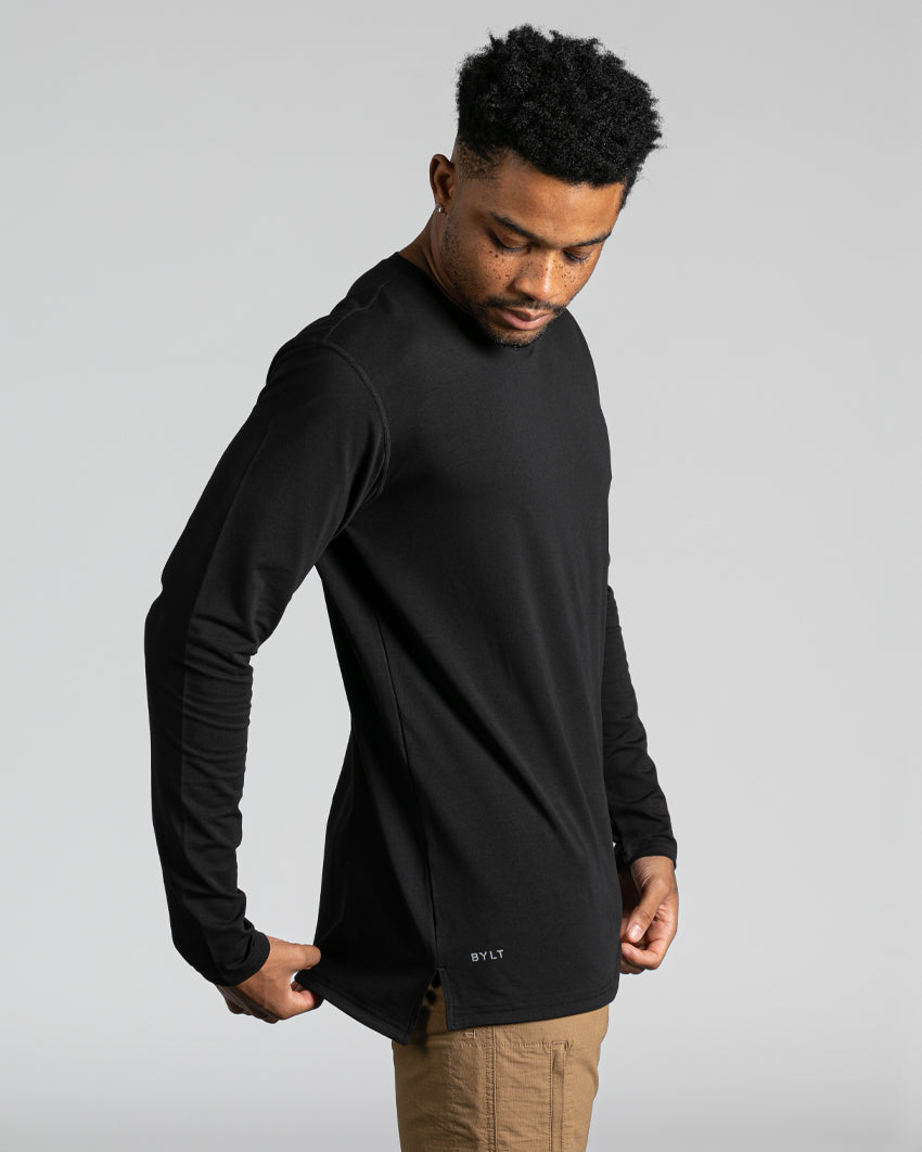 Long Sleeve: BYLT Signature Split Hem