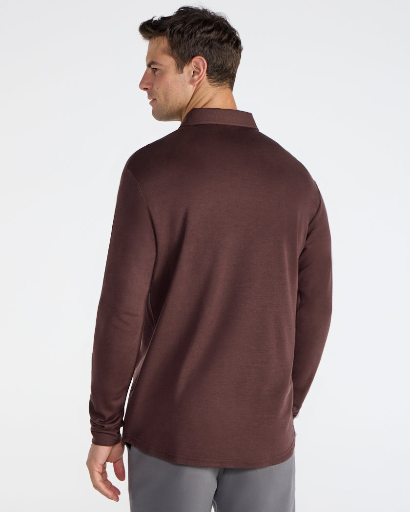Comfort Wool Long Sleeve Polo