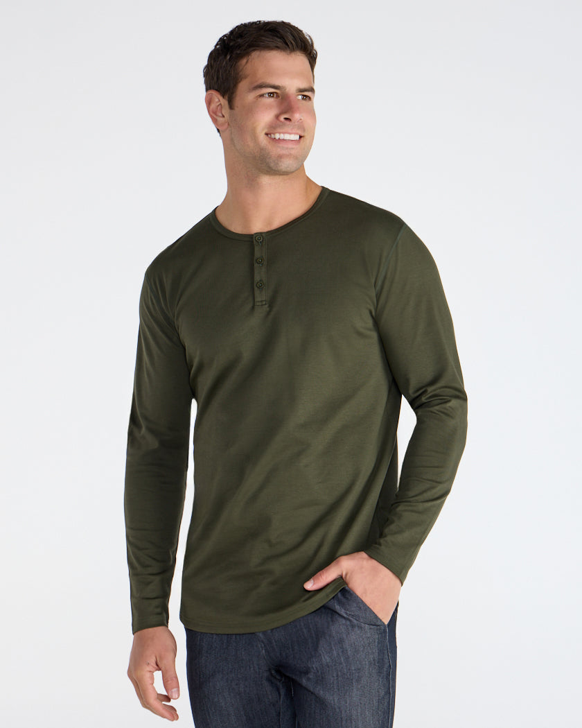 Cotton Long Sleeve Henley