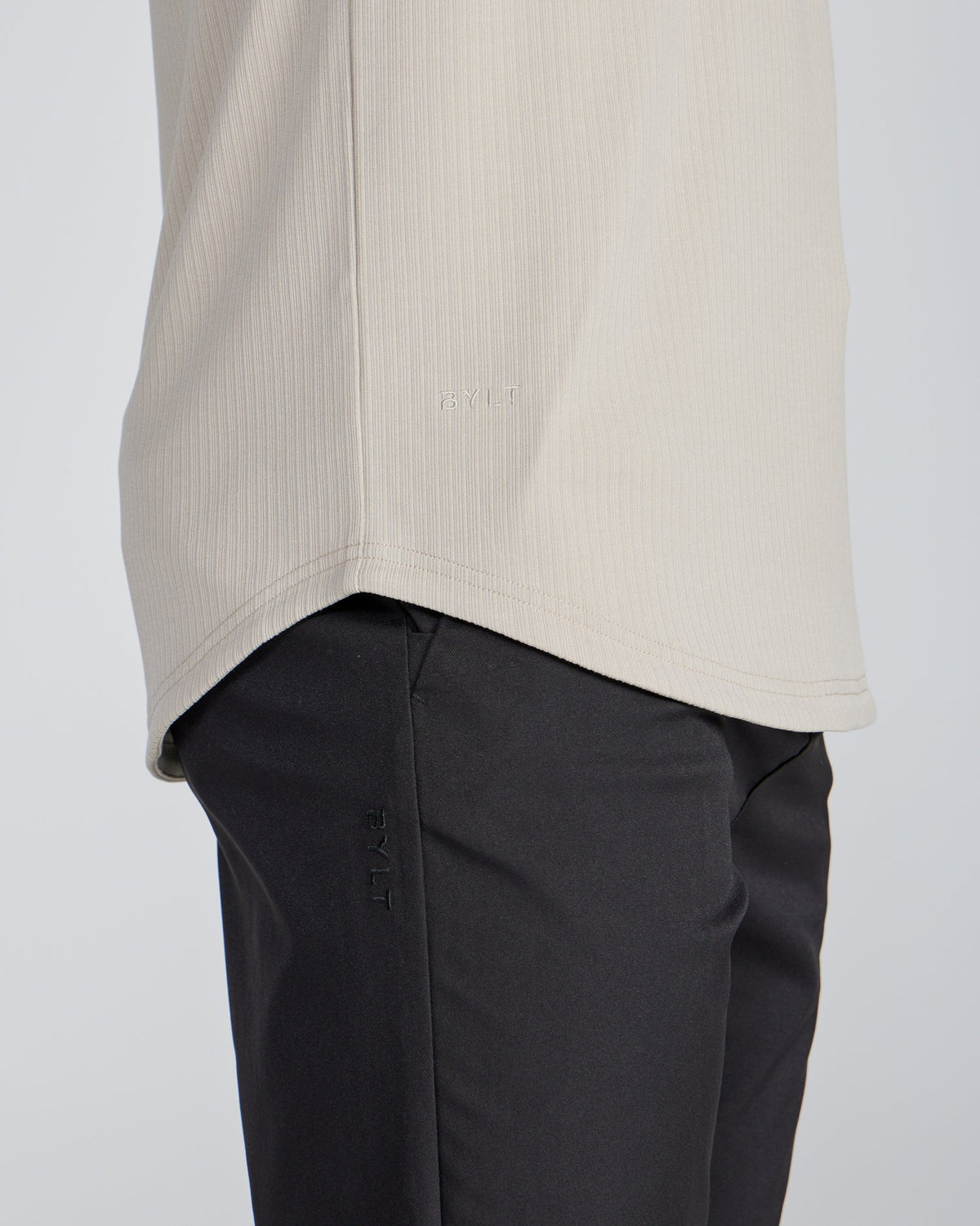 2-Item Ribbed Short Sleeve Open V Polo Bundle