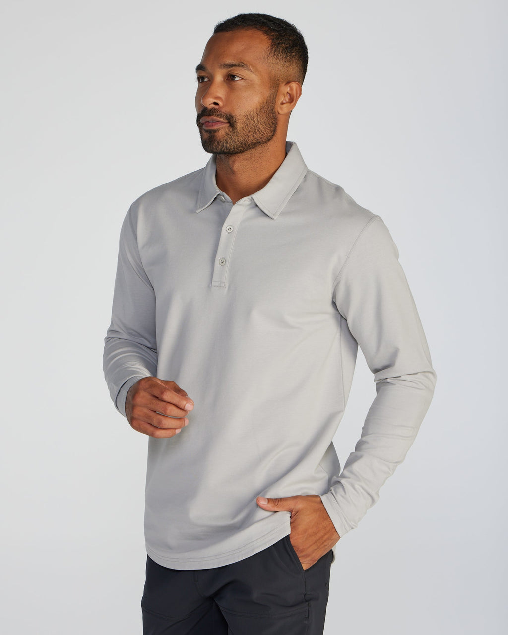 Drop-Cut Long Sleeve: LUX Polo Custom 3-pack