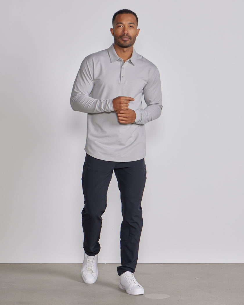 Drop-Cut Long Sleeve: LUX Polo Custom 3-pack