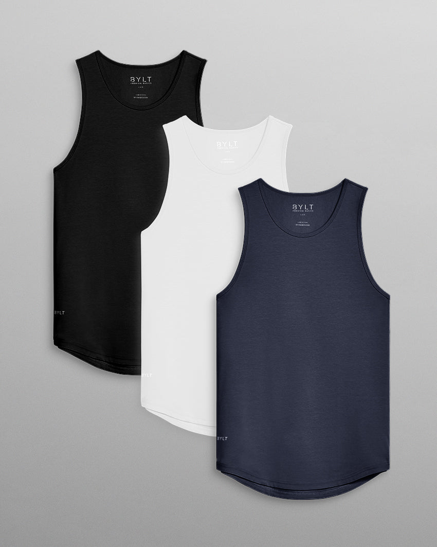 LUX Drop-Cut Tank - Custom 3 Pack