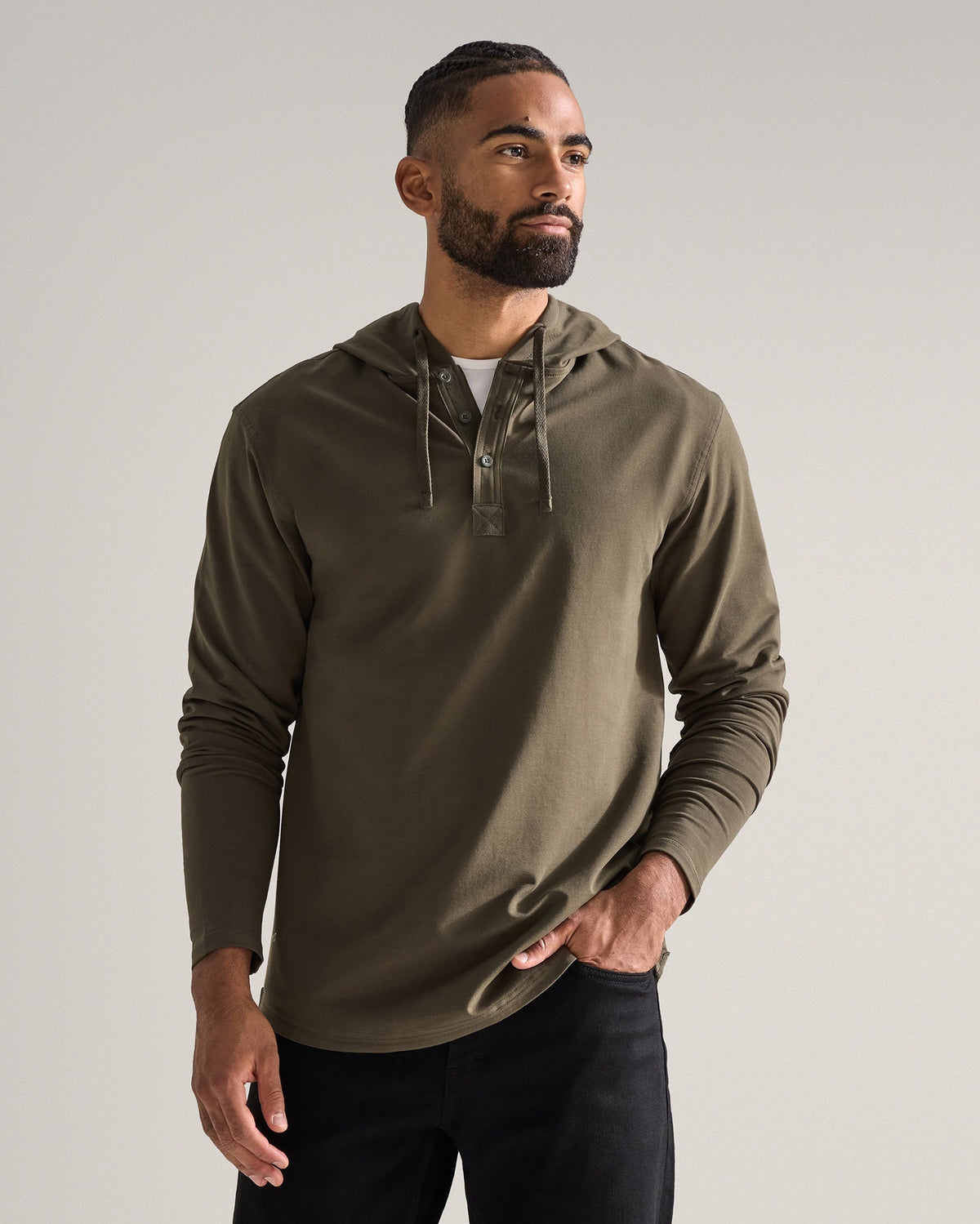 Drop-Cut: LUX Hooded Henley