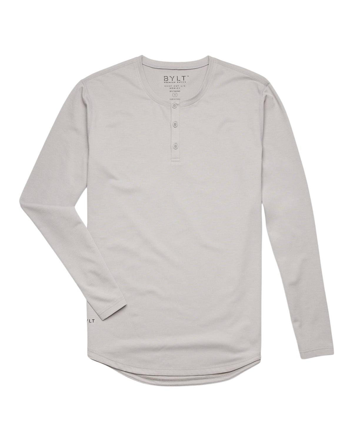 Henley Drop-Cut Long Sleeve: BYLT Signature - Custom 3 Pack