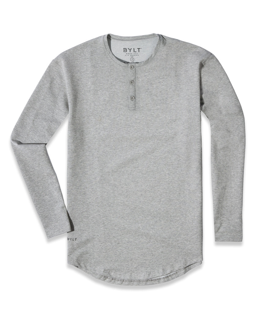 Henley Drop-Cut Long Sleeve: LUX - Custom 3 Pack