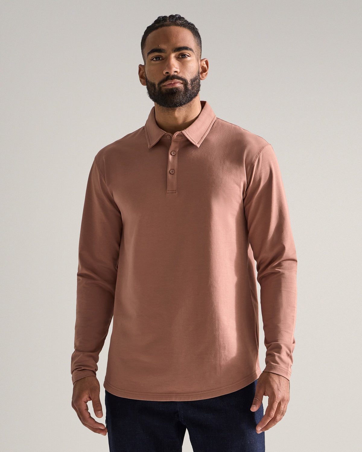 Drop-Cut Long Sleeve: LUX Polo Custom 3-pack