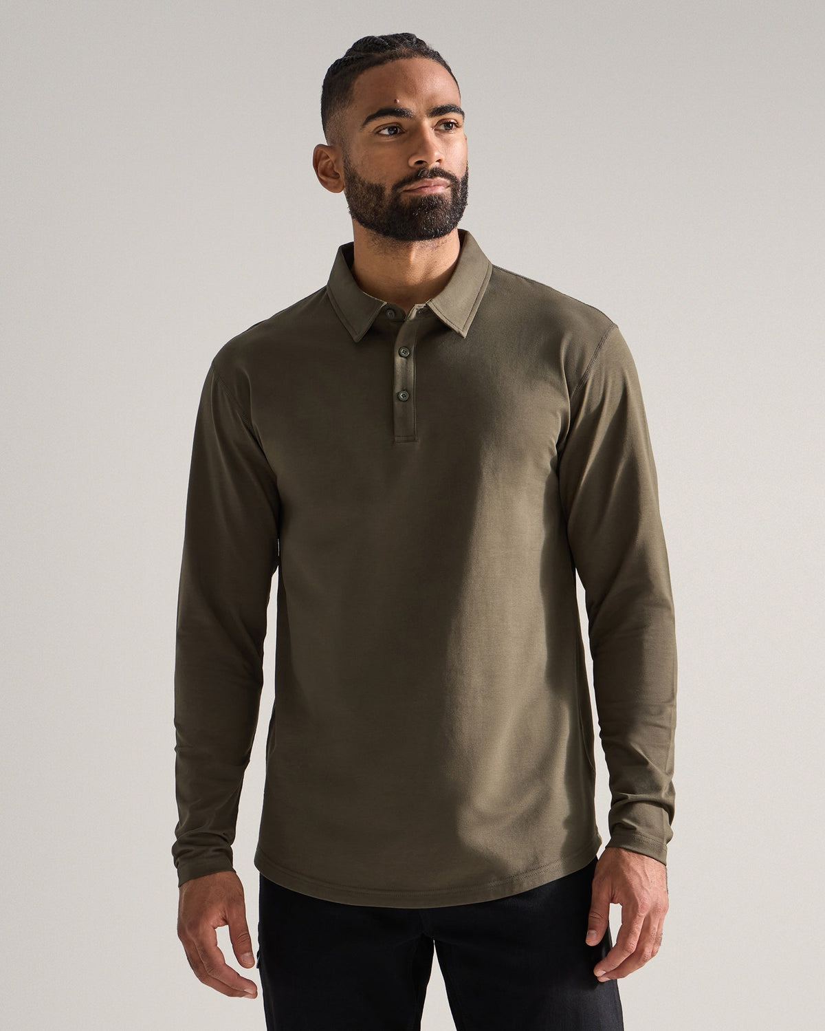 Drop-Cut Long Sleeve: LUX Polo Custom 3-pack
