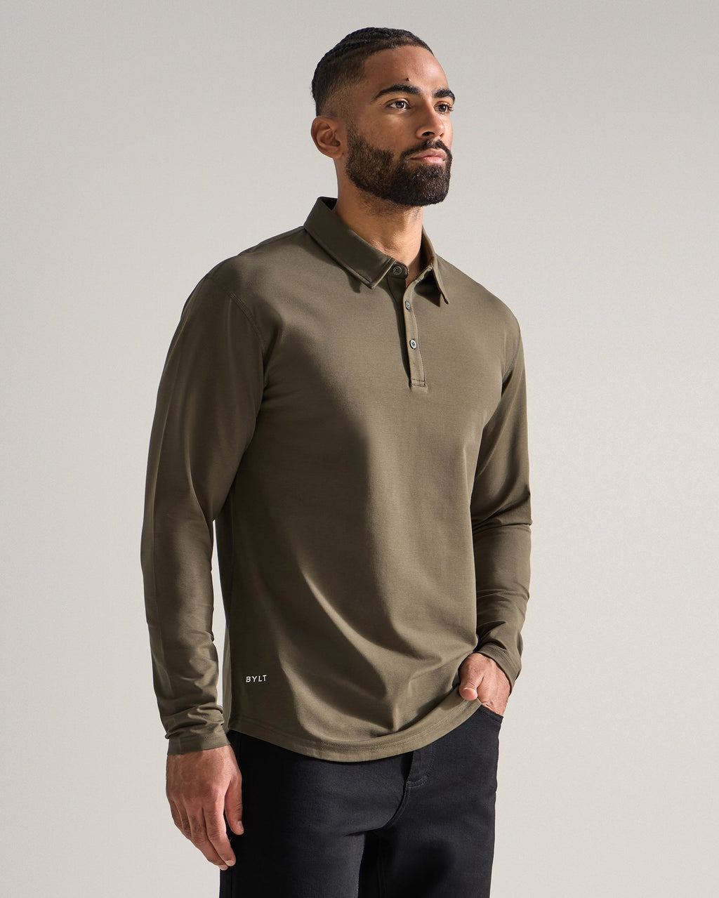 Drop-Cut Long Sleeve: LUX Polo Custom 3-pack