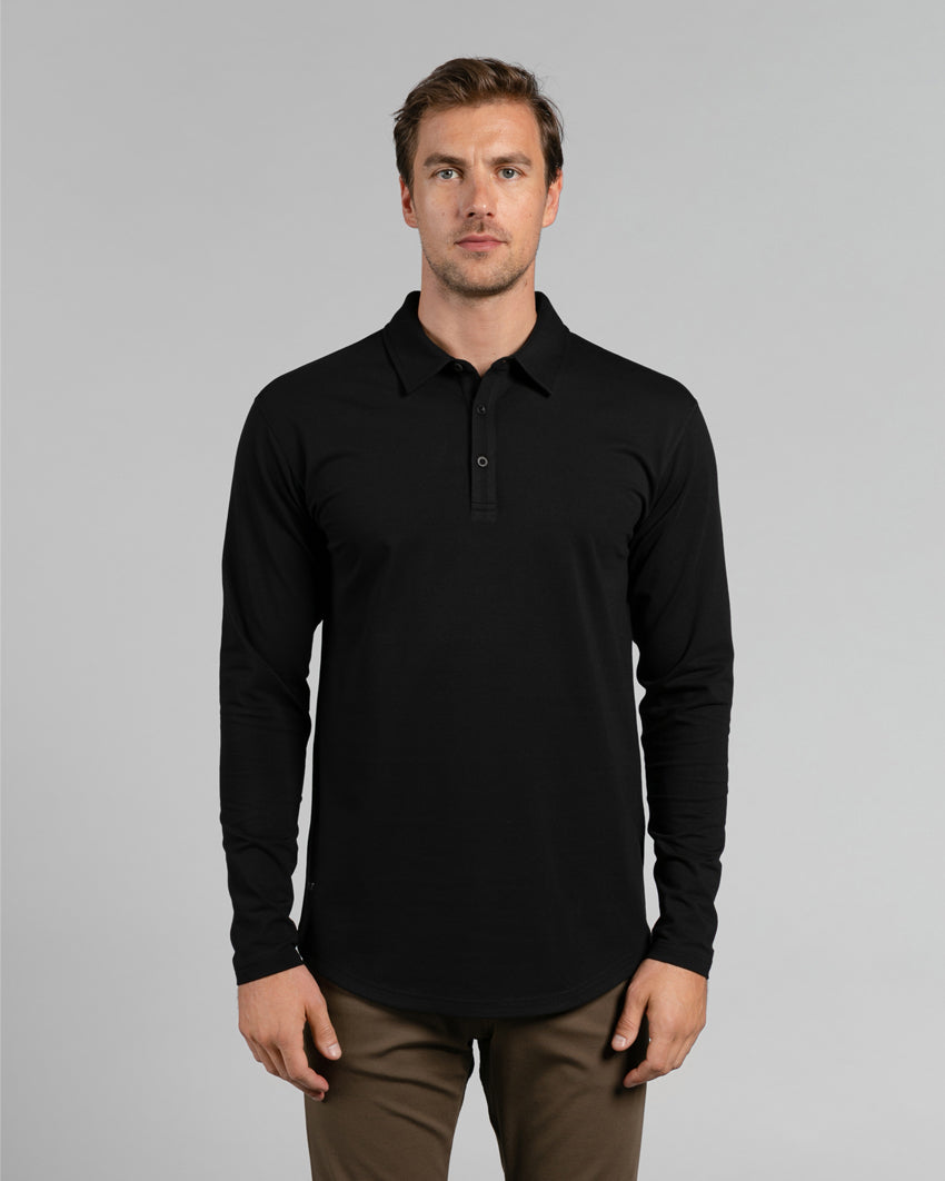 Drop-Cut Long Sleeve: LUX Polo Custom 3-pack