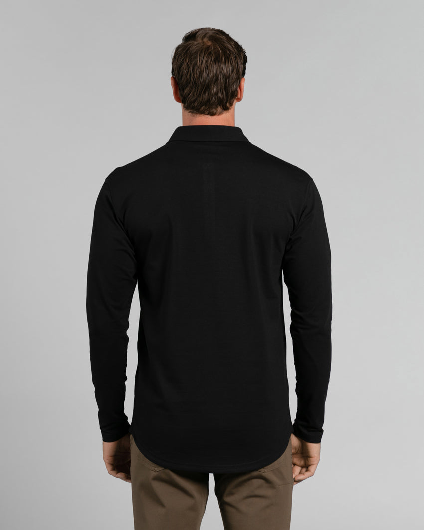 Drop-Cut Long Sleeve: LUX Polo Custom 3-pack