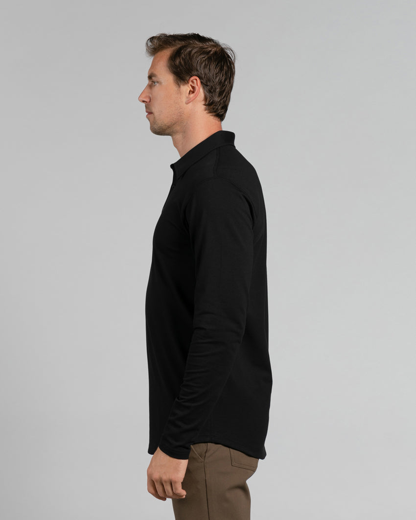Drop-Cut Long Sleeve: LUX Polo Custom 3-pack