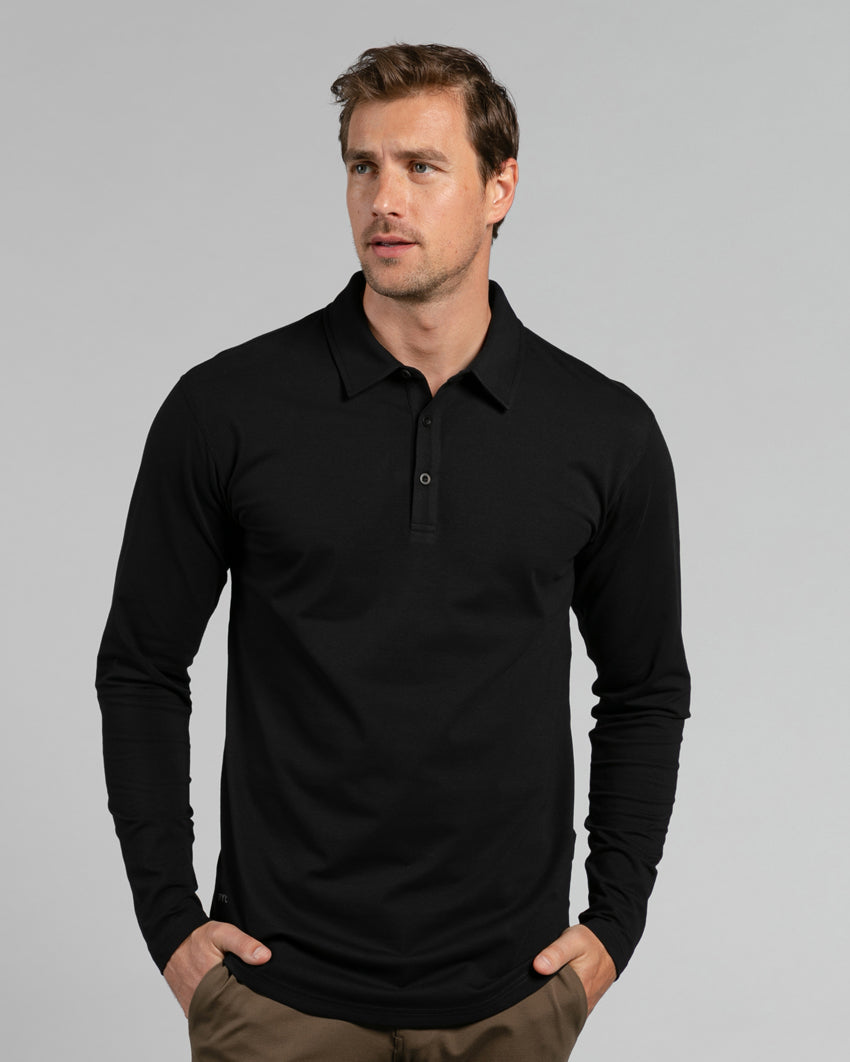 Drop-Cut Long Sleeve: LUX Polo Custom 3-pack