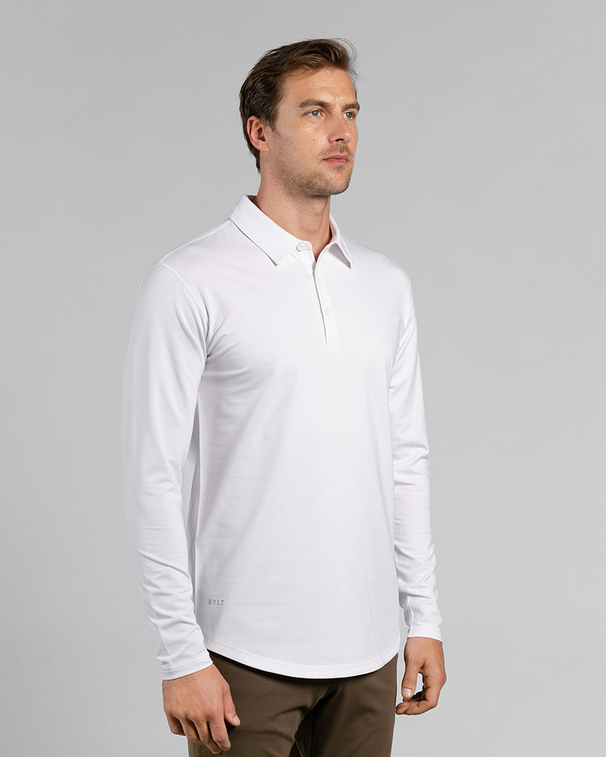 Drop-Cut Long Sleeve: LUX Polo Custom 3-pack