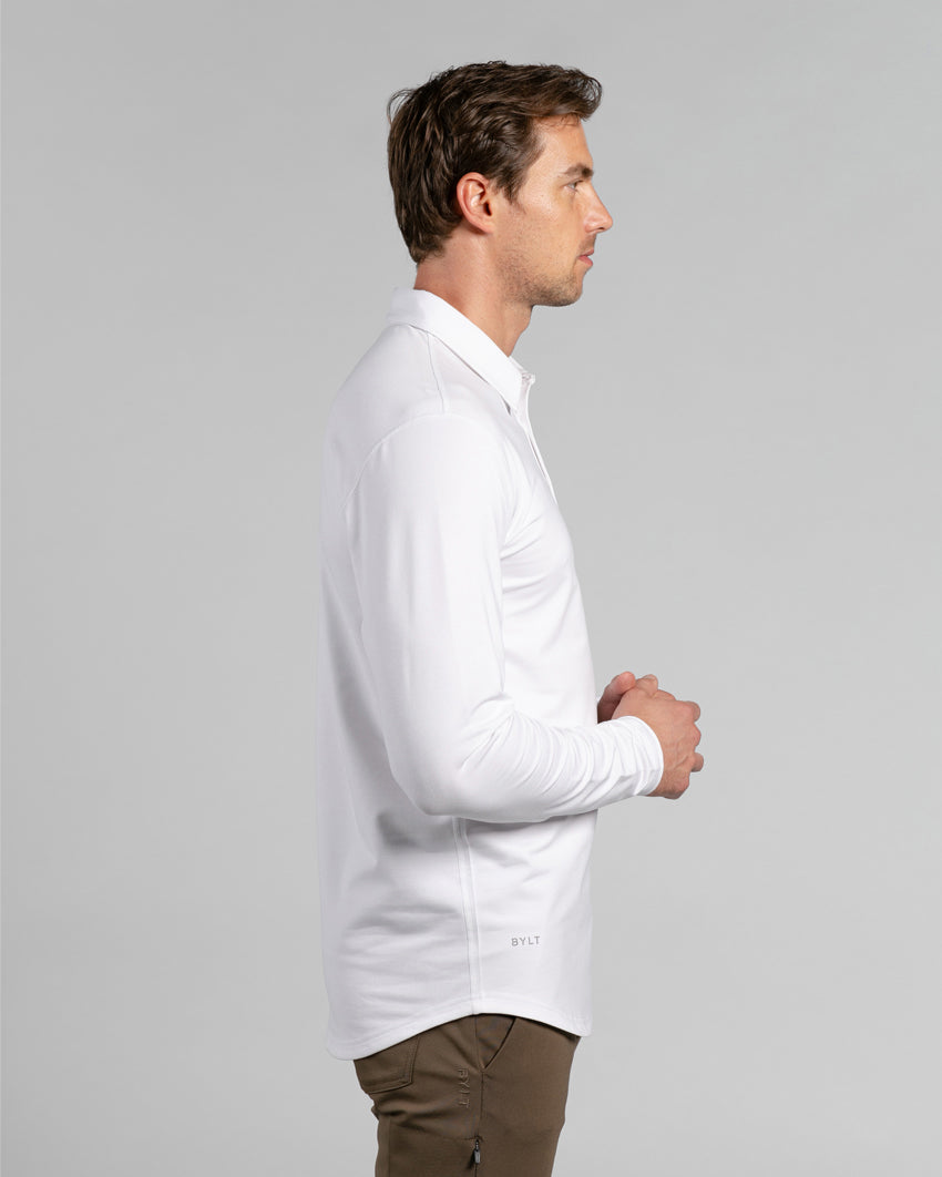 Drop-Cut Long Sleeve: LUX Polo Custom 3-pack