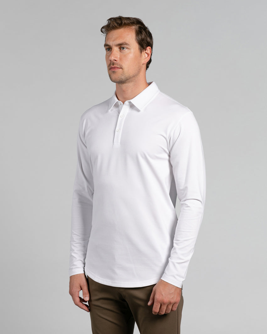 Drop-Cut Long Sleeve: LUX Polo Custom 3-pack