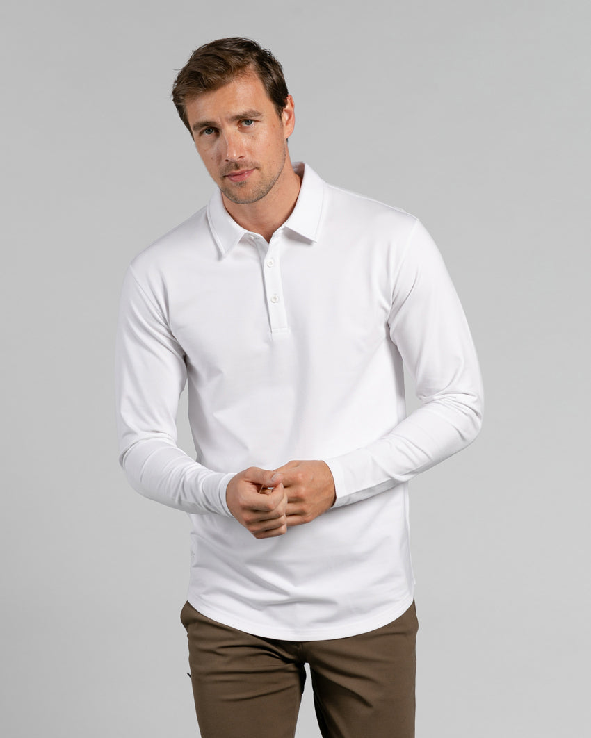 Drop-Cut Long Sleeve: LUX Polo Custom 3-pack