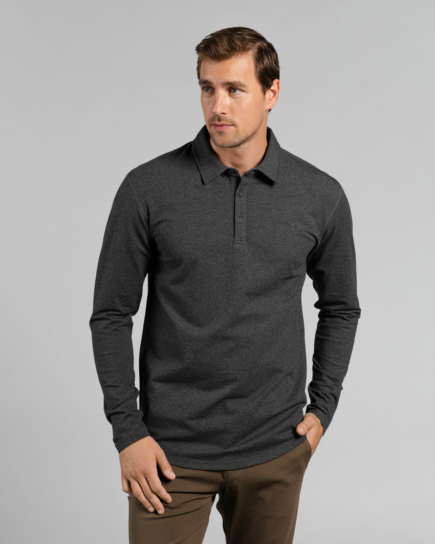 Drop-Cut Long Sleeve: LUX Polo Custom 3-pack