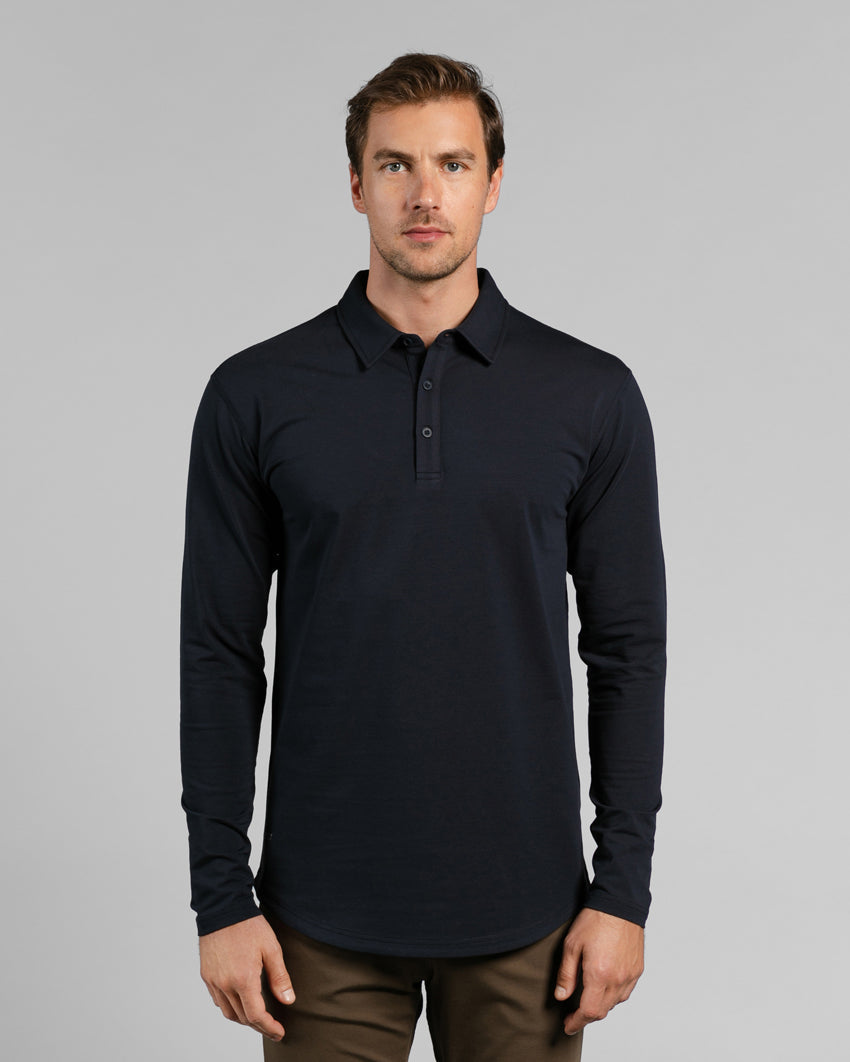 Drop-Cut Long Sleeve: LUX Polo Custom 3-pack