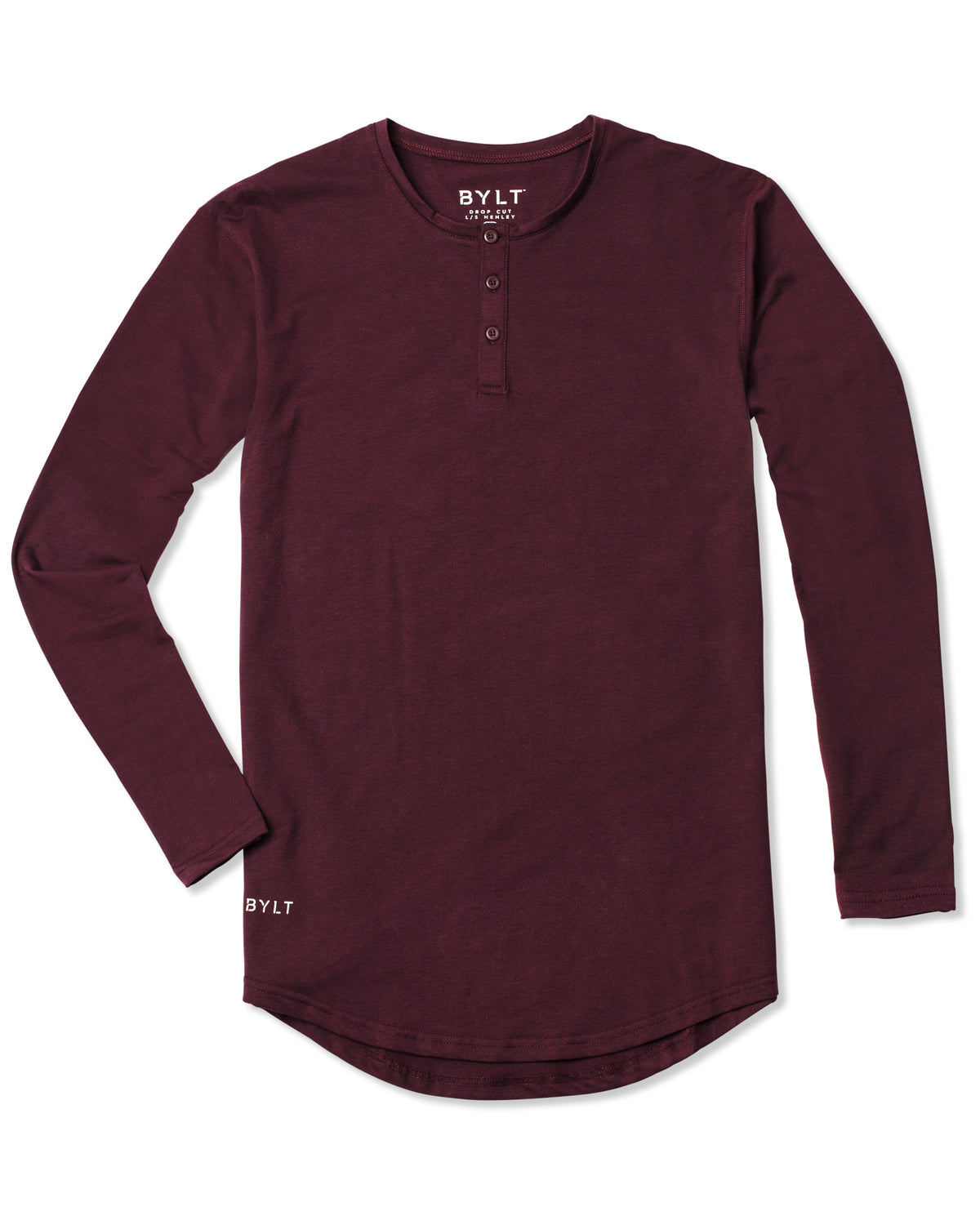 Henley Drop-Cut Long Sleeve: BYLT Signature - Custom 3 Pack
